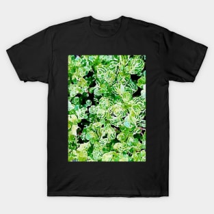 green leaves pattern watercolor T-Shirt